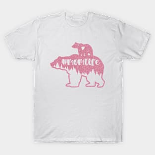 Momlife bear and her cub graphic design T-Shirt